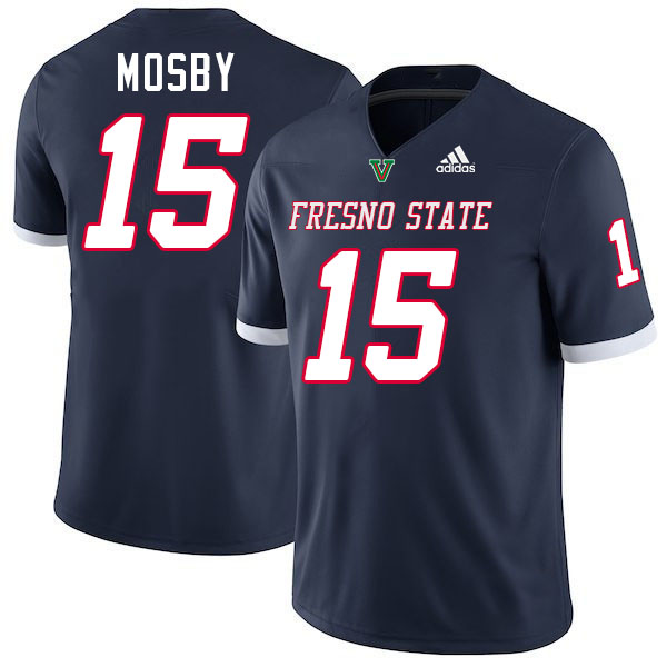 Fresno State Bulldogs #15 Arron Mosby College Football Jerseys,Uniforms-Navy